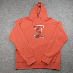 Illinois Fighting Illini Hoodie Women XL Orange NCAA Sweatshirt Sweater Pullover